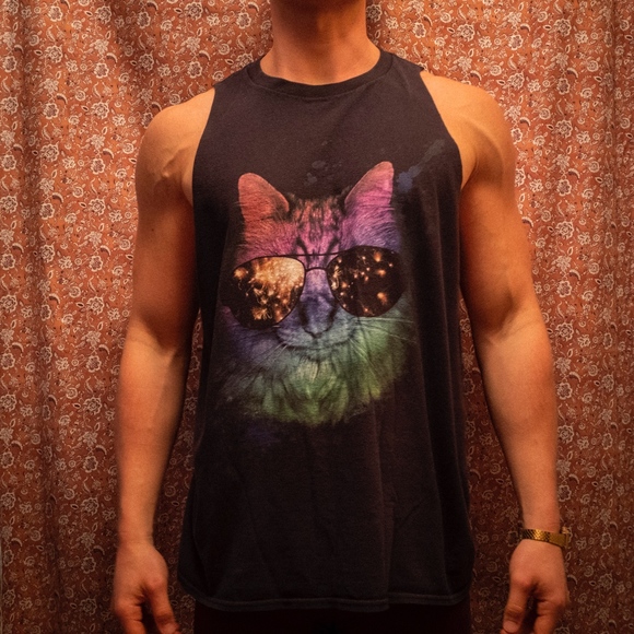 Vintage Other - Cool Sunglasses Cat Vintage Muscle Tee Tank Top
